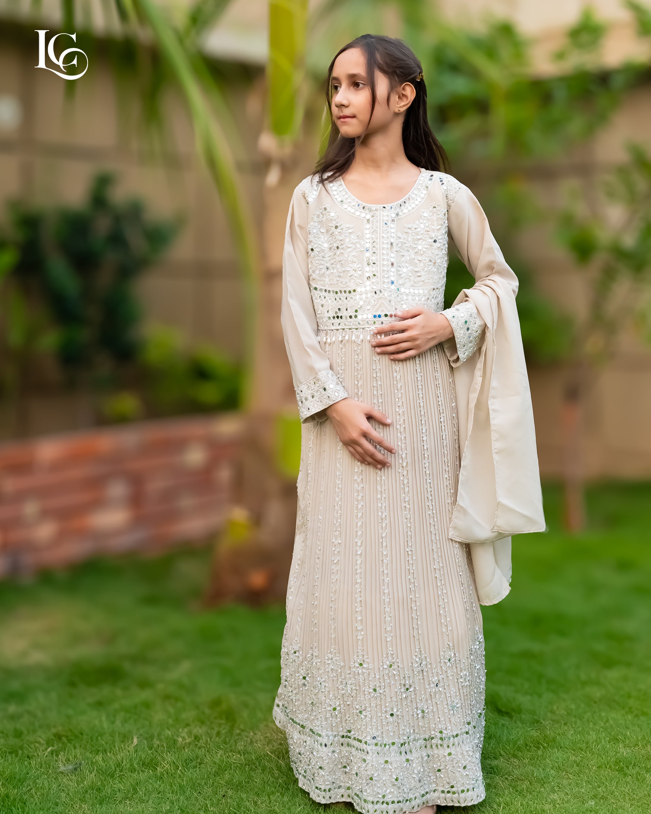 Lehanga choli with embroidery& mirror work