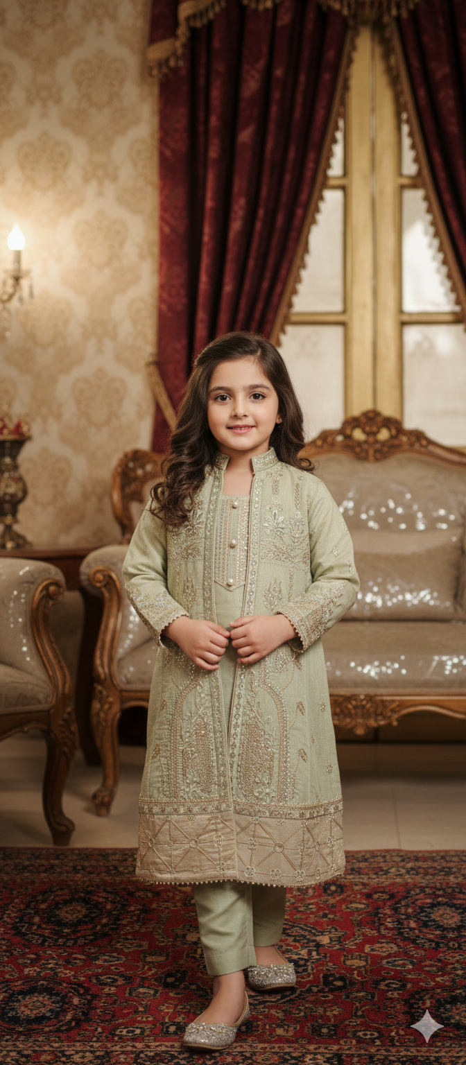 Mesori  coat with hand made embroidy