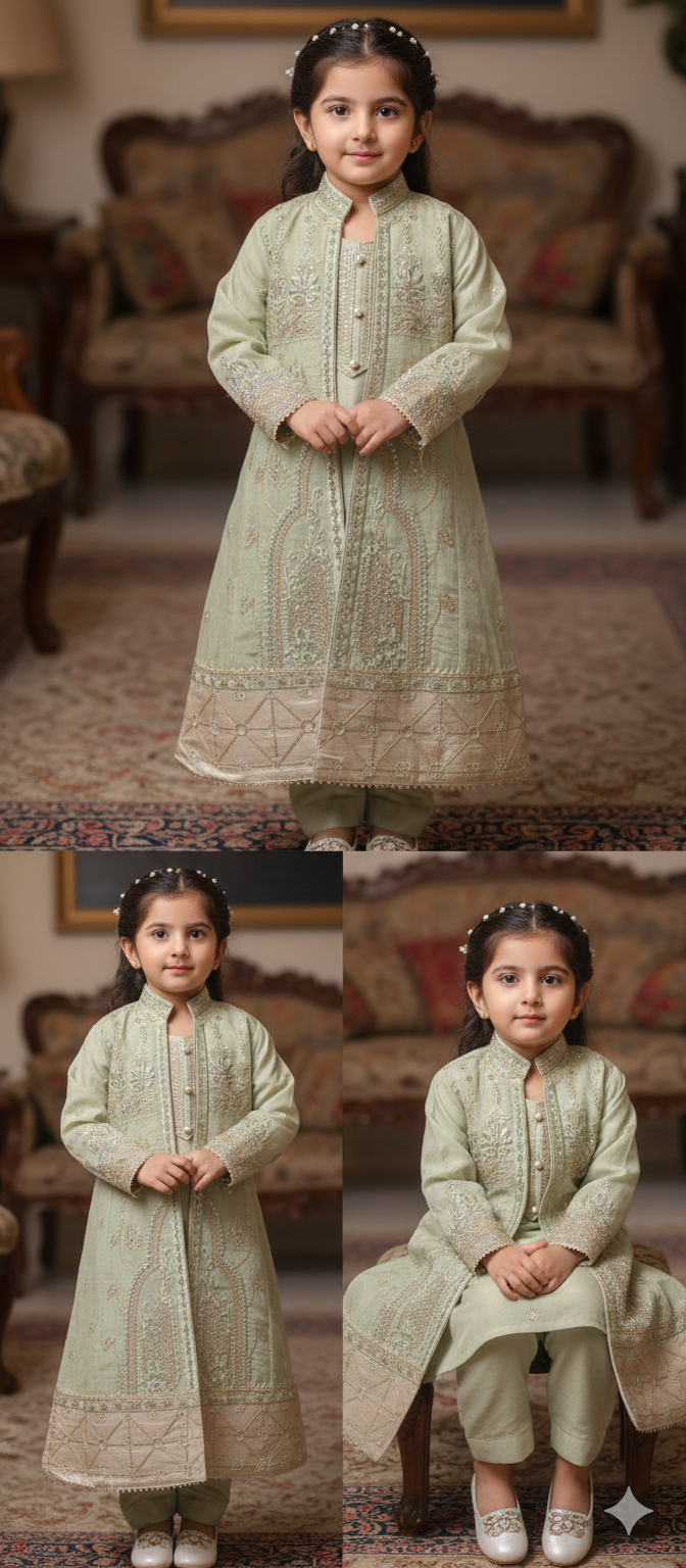 Mesori  coat with hand made embroidy