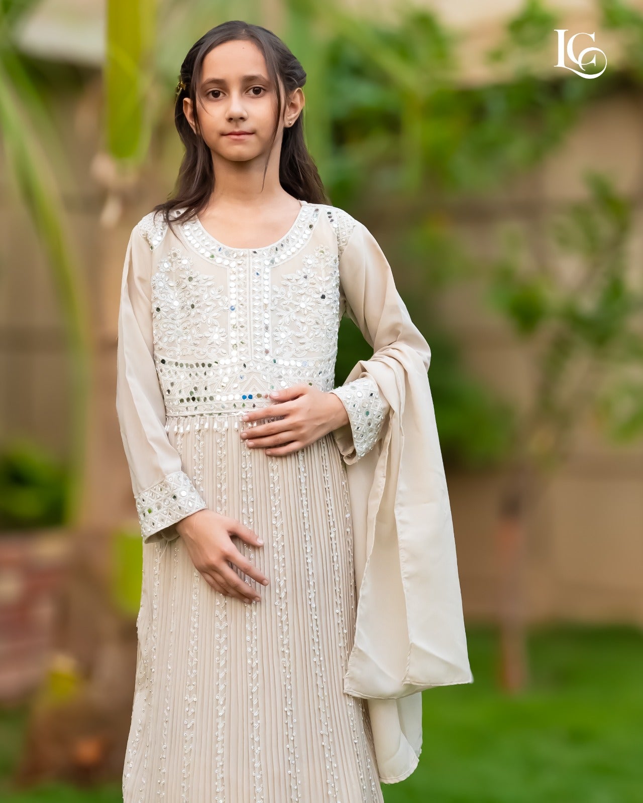 Lehanga choli with embroidery& mirror work